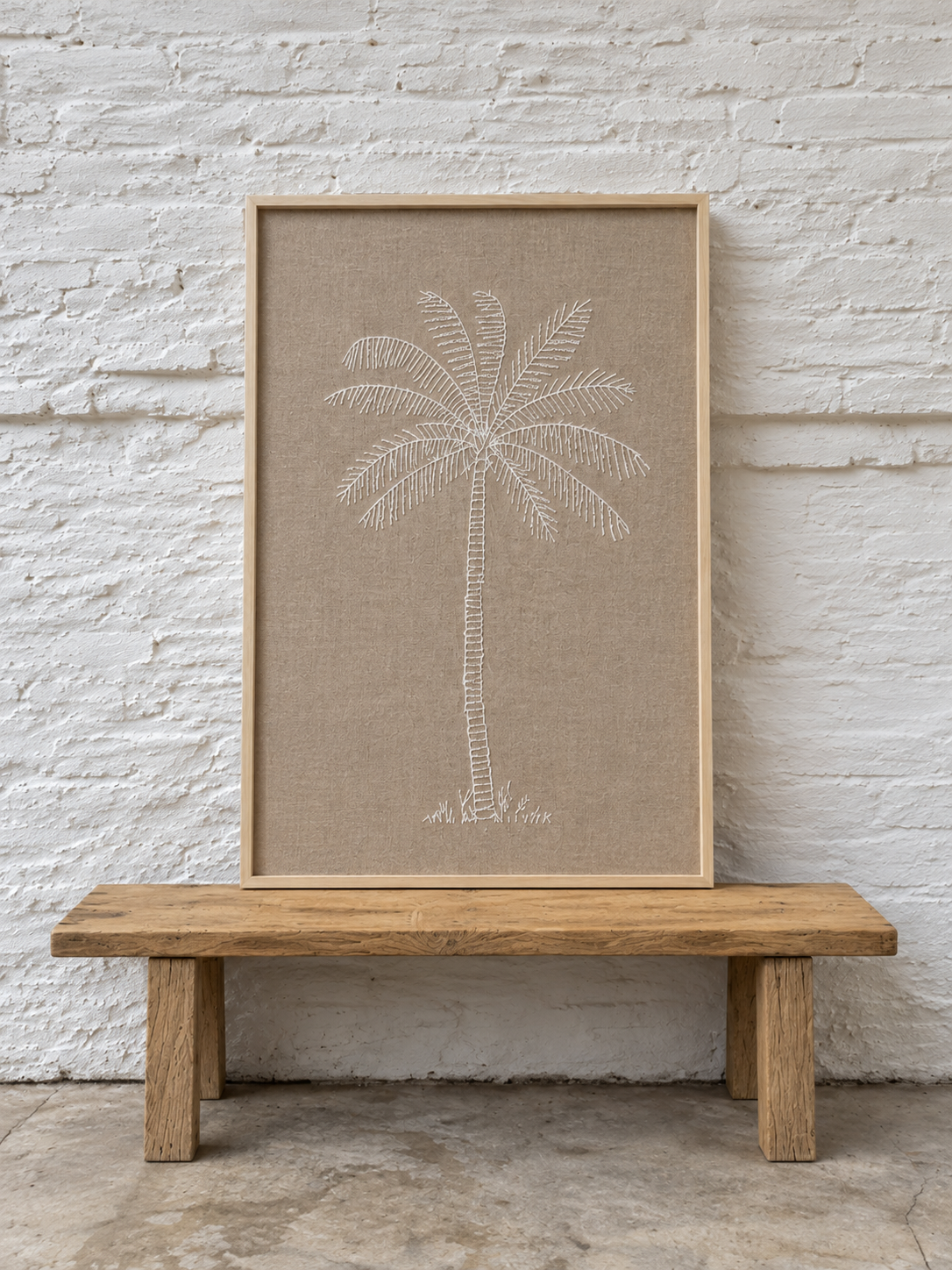 Cuadro Palmera Beige