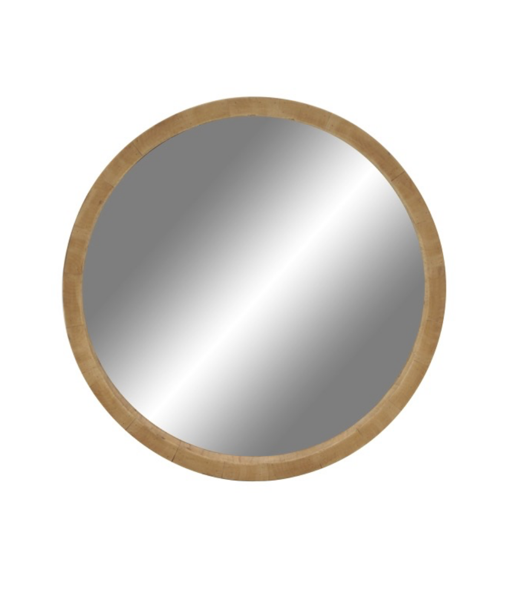 Espejo Circular Madera